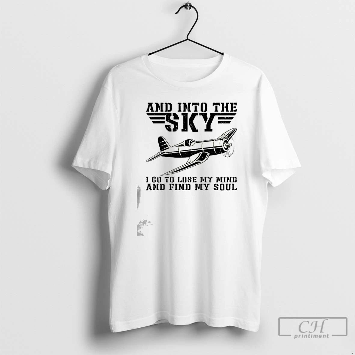 Classic And Into The Sky Pilot Flying Airplane Flight Plane Aviation Toms 2025 T Shirts Unisex