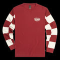 GENUINE Triumph Motorcycles Harker Long Sleeve Checkerboard Red/Bone Unisex