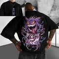 Gengar Anime Mens Oversized 100% Cotton Harajuku Y2K Half Sleeve Unisex