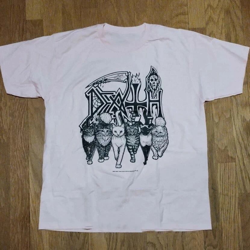 Vtg Death Band Music Album Heavy Cotton White S-5XL T Shirt TU591 Unisex