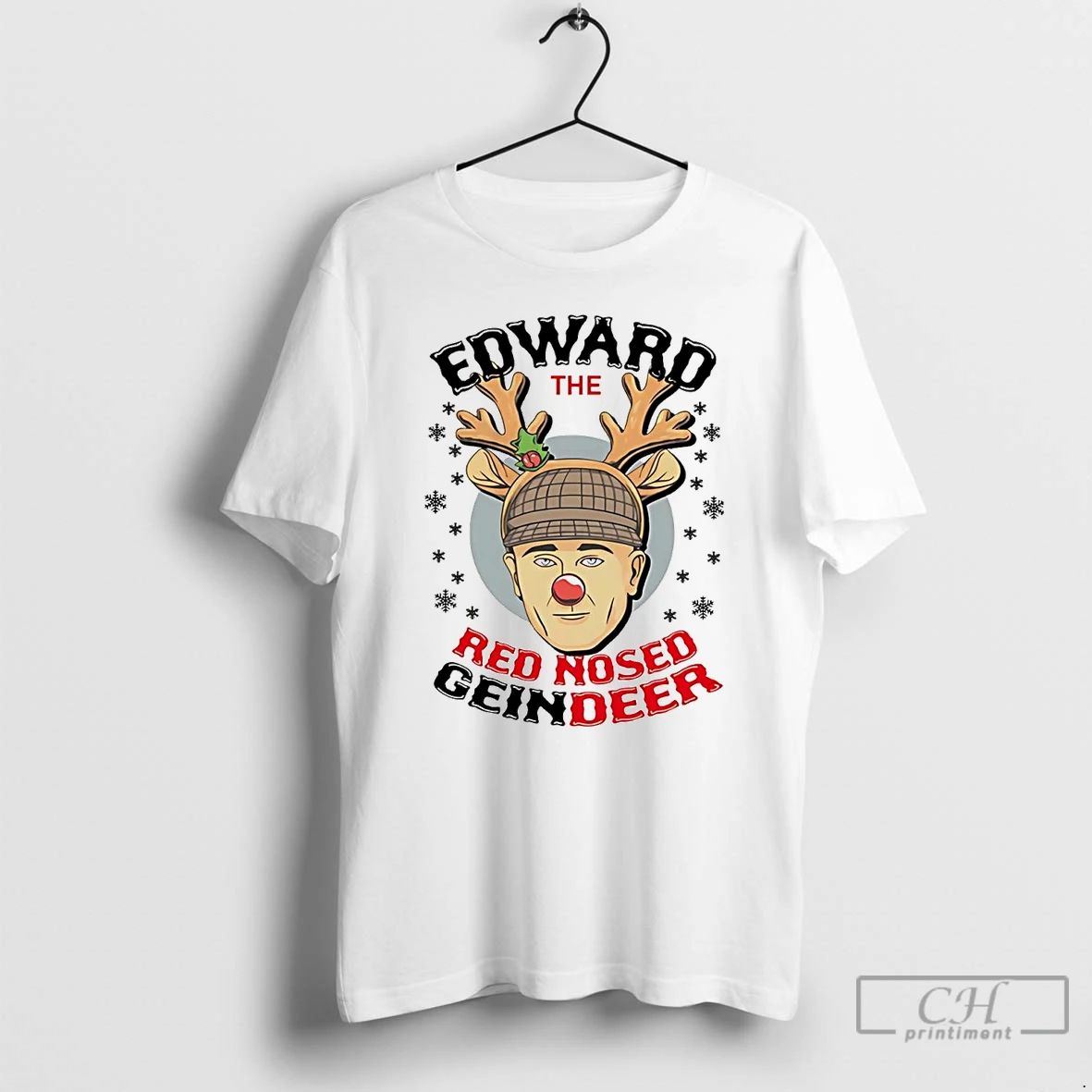 Premium Ed Gein Edward The Red Nose Reindeer Christmas T Shirts Unisex