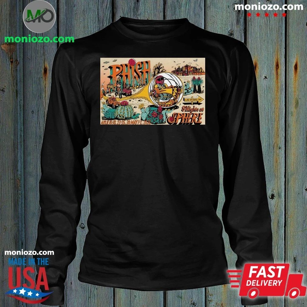 Phish At Sphere April May 2026 Las Vegas Concert Poster Shirt Unisex
