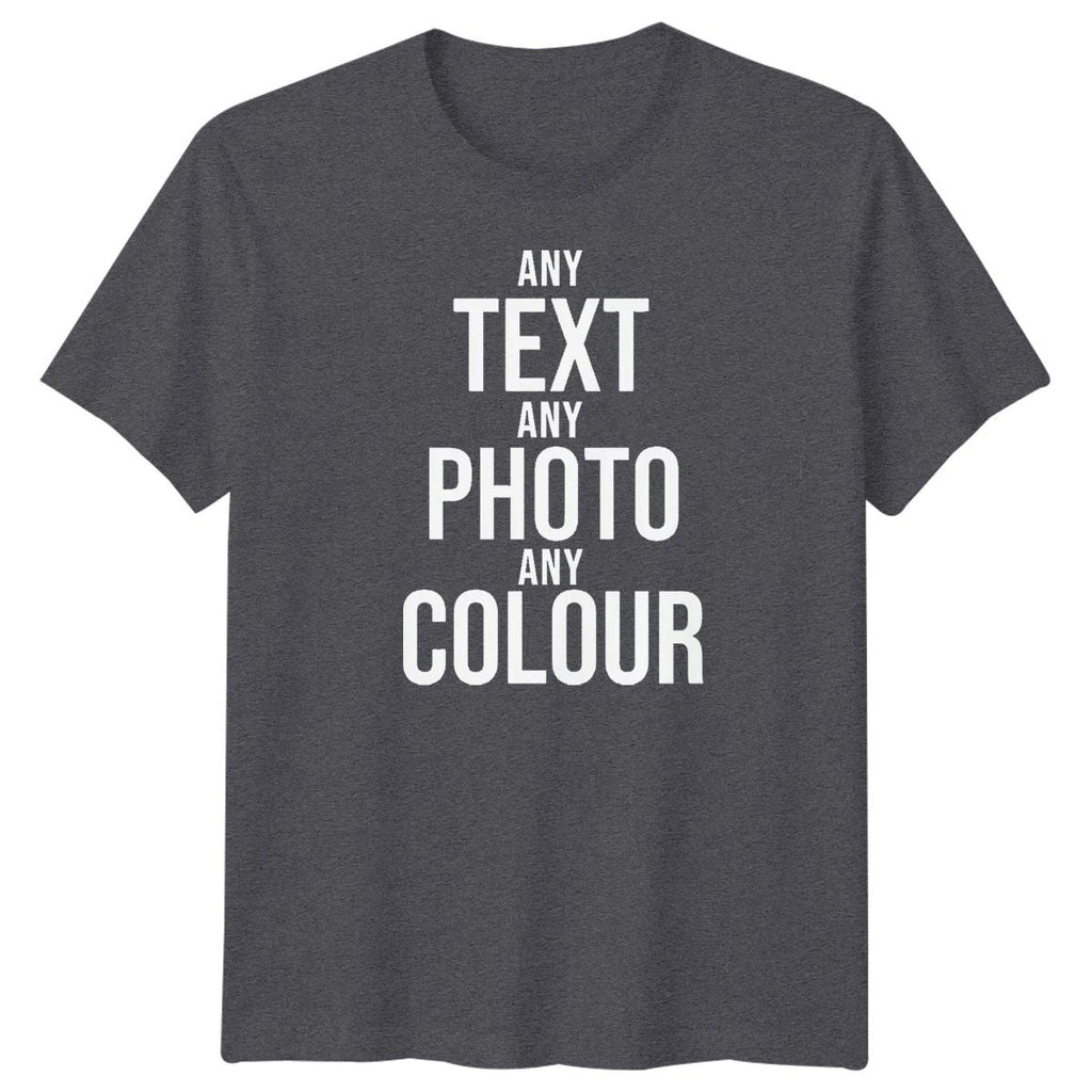 Personalised Custom Photo Logo Tex Printed Stag Do Hen Party Tee Unisex