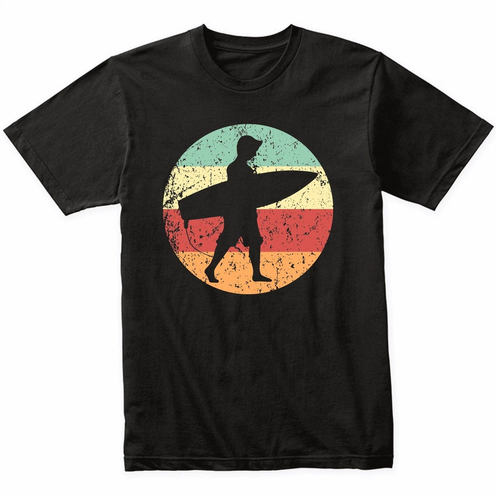Surfer Silhouette Retro Surfing - Retro Colors Unisex