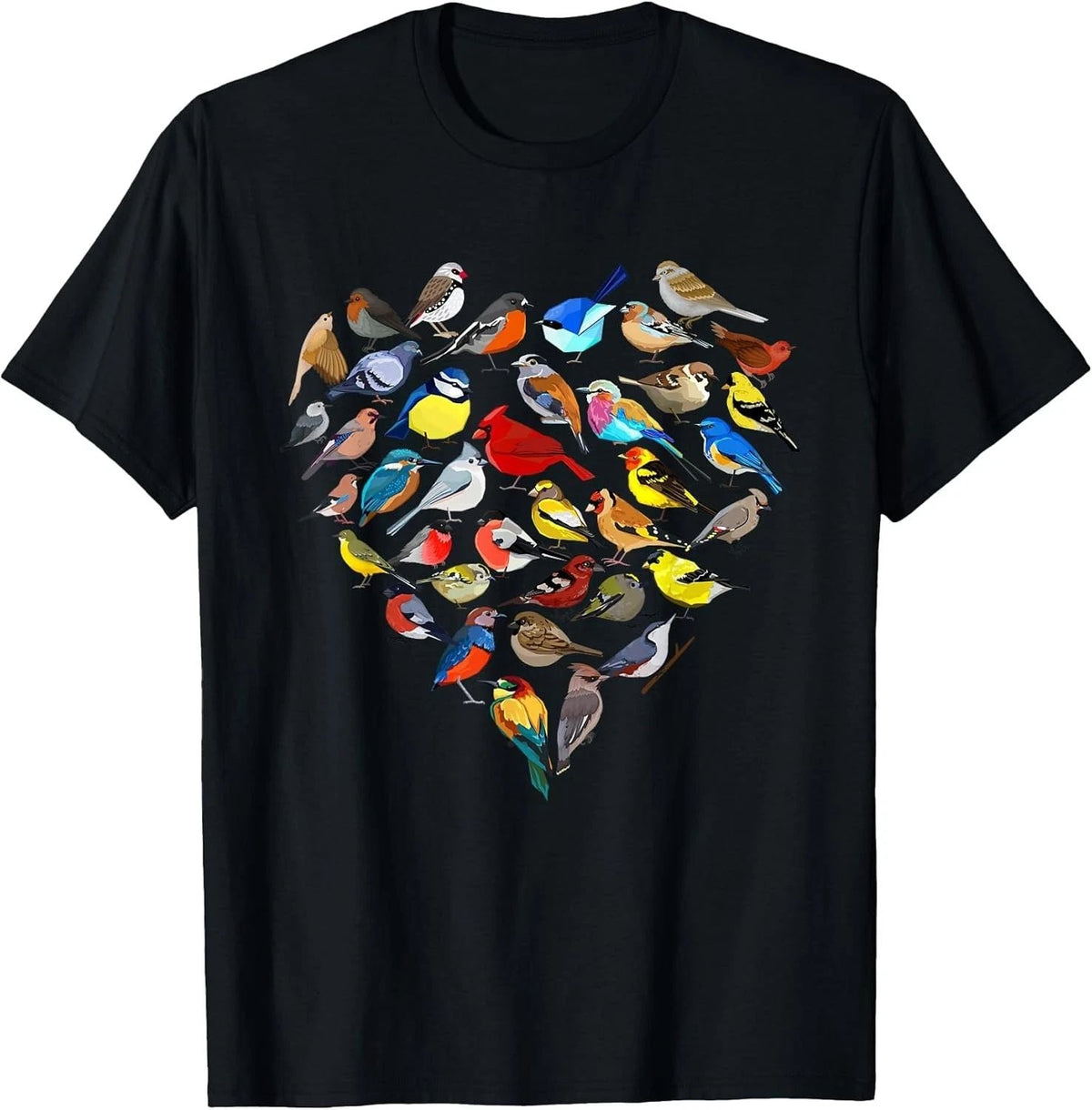 Birds Love Bird Watching Birder Nerd Wildlife Birdwatch Cotton Tee - MADE IN USA Unisex