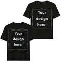 Custom Personalized Upload Your Photo Text Logo Front & Back 100% Cotton Unisex