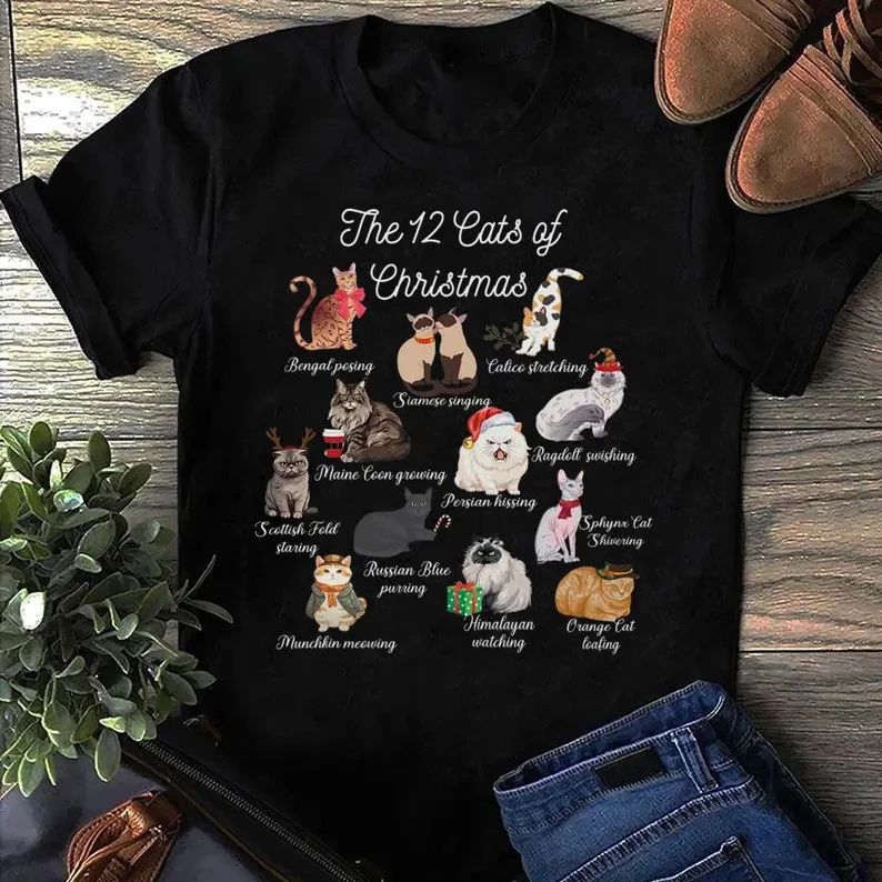 12 Cats of Christmas : Funny Cat Lover Gift Unisex