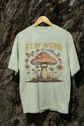 Stay Weird Hippie Mushroom Comfort Tee Boho Aesthetic Design Gift Unisex