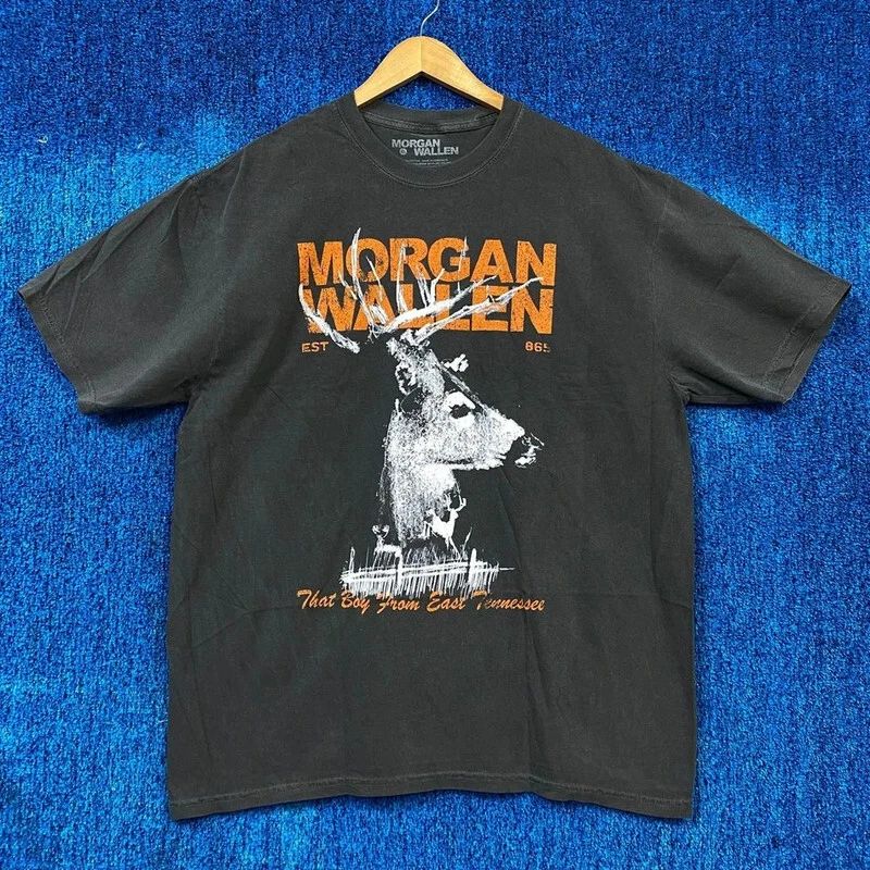 Morgan Wallen rare Design black short sleeve Unisex T shirt vtg NH14806 Unisex