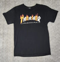 Vintage Y2K Authentic Thrasher Magazine Flame Logo Black Size Med Unisex