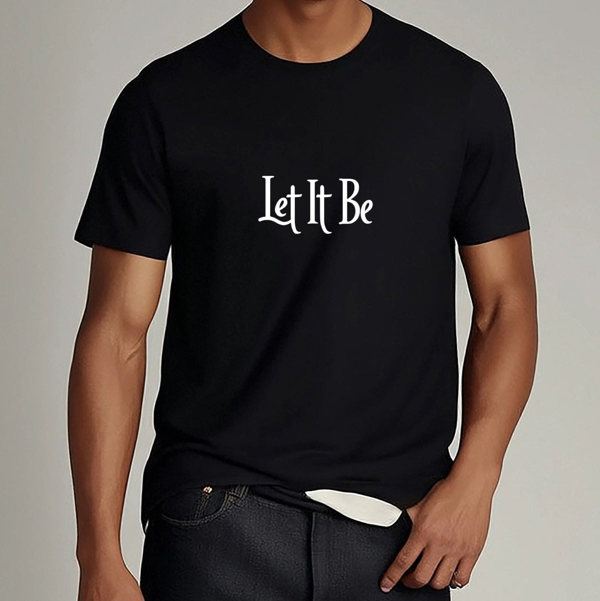 "Let It Be" Quote Mindful Living Graphic Tee Unisex Casual Shirt Unisex