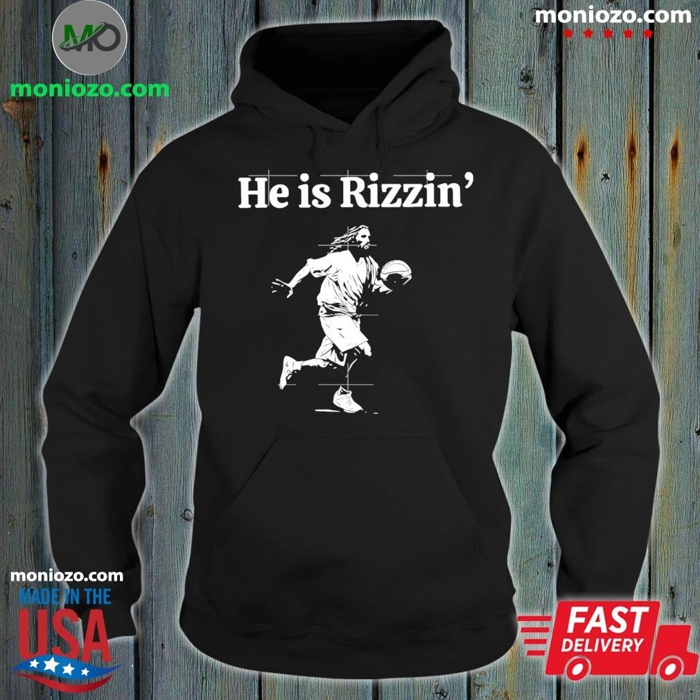 Original He is Risen Funny Easter Jesus Playing Basketball Shirt Unisex
