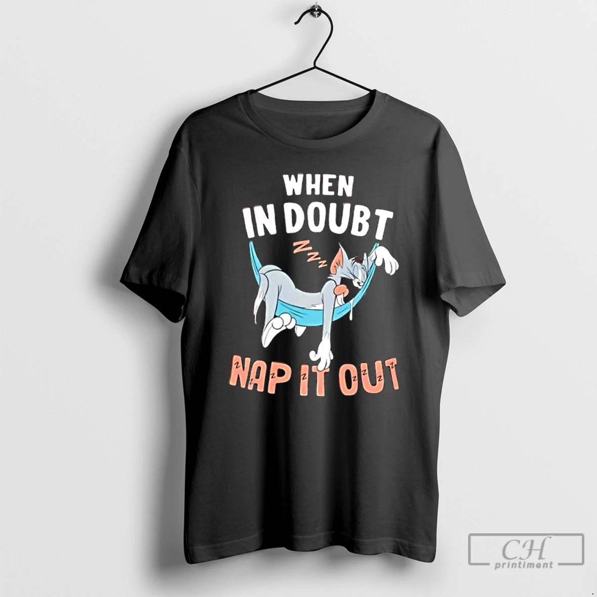 Classic When In Doubt Nap It Out Lazy Cat T Shirts Unisex