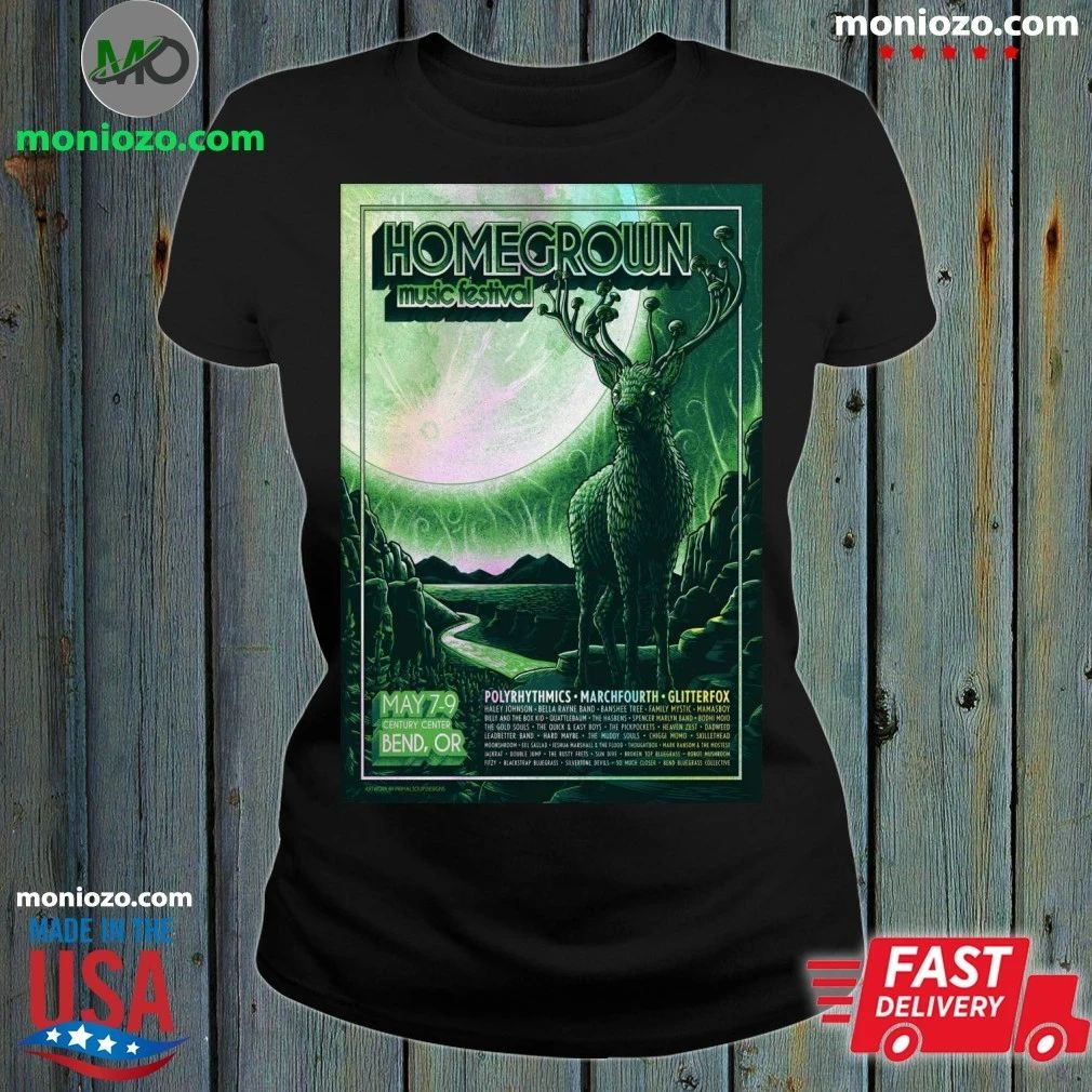 Original Homegrown Music Festival Bend OR 5 7-5 9 2026 Poster Shirt Unisex