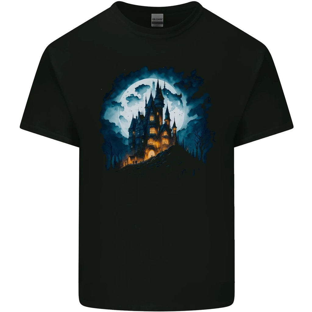 A Haunted Castle Fantasy Halloween Mens Light Cotton Unisex