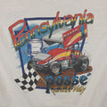 Vintage Pennsylvania Posse Hanes Mens Large White Sprint Racing Graphic Tee USA Unisex