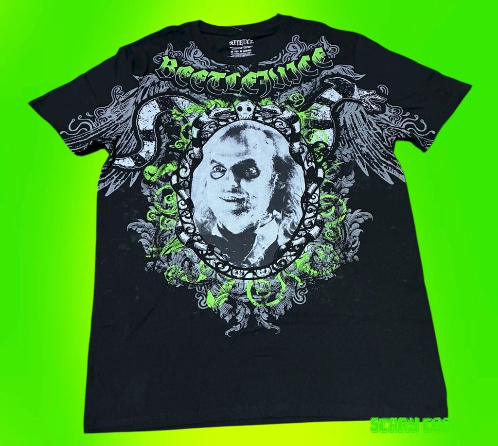 New Beetlejuice Tribal Poster 1988 Black Mens Vintage Unisex