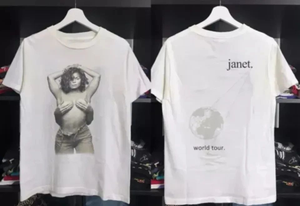 Vintage 1993 JANET JACKSON Tour Cotton Unisex For Fans Unisex