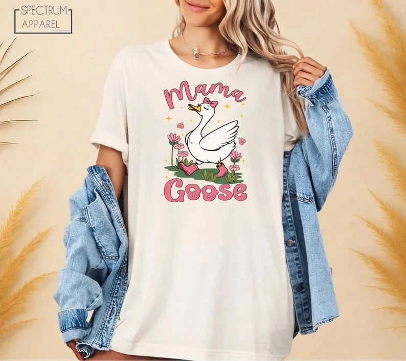 Cute Mama Goose Comfort Tee Duck Mama Mom Life Gift Unisex