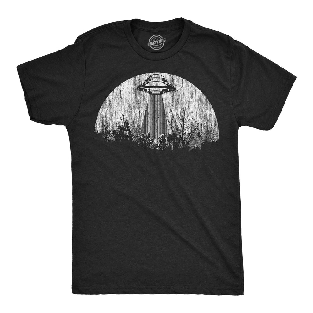 Mens Moon UFO Funny T Shirts Alien Spaceship Graphic Tee for Men Unisex