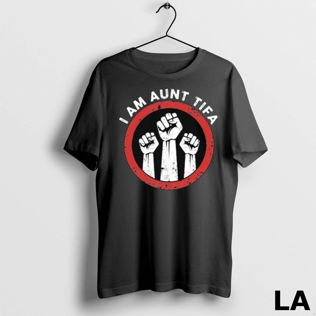 Original I Am Aunt Tifa Funny Parody Political Antifa Anti Fascist Long Sleve Unisex