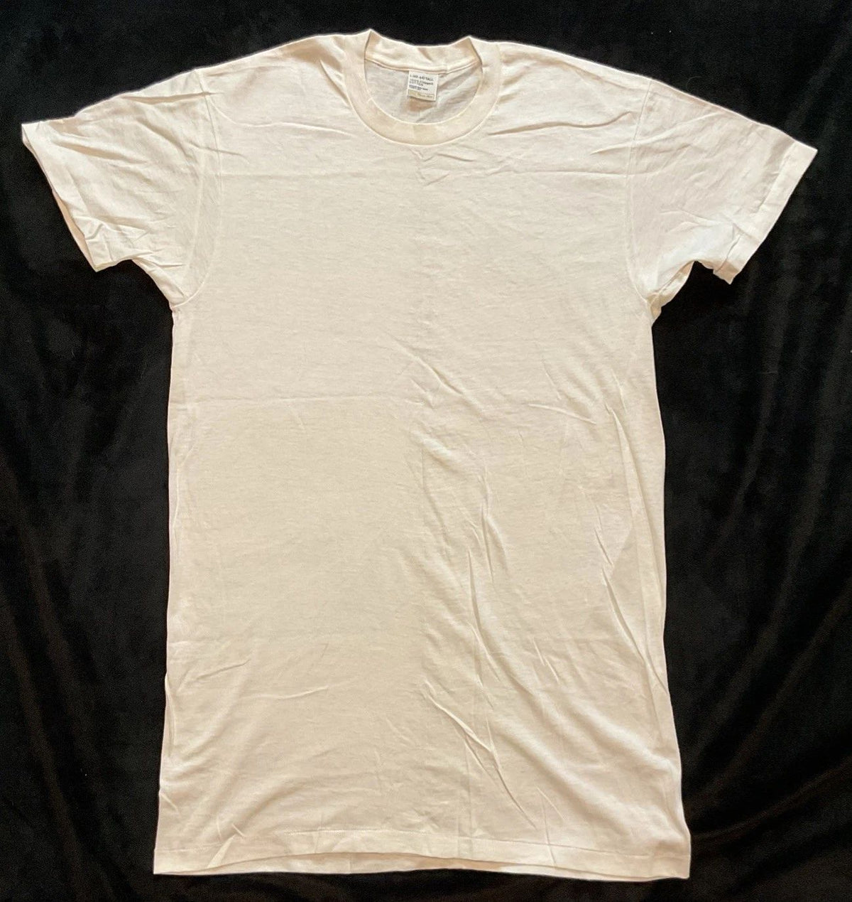 Sears Mens Store Vintage Plain White T Shirt Blank 100% Combed Cotton Large Tall Unisex