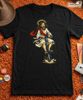 Jumpin Jesus on a Pogo Stick Retro Lowbrow Sacrilegious Graphic Tee S-5X Unisex
