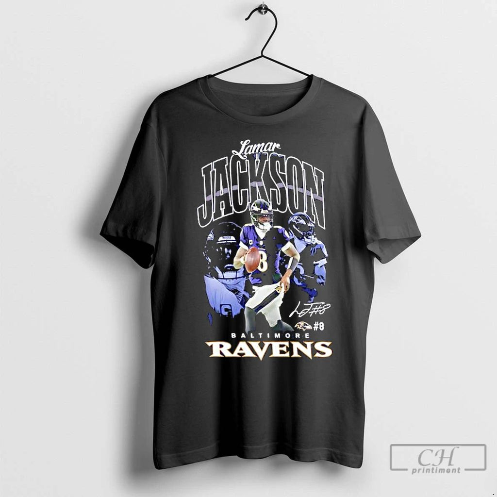 Premium Baltimore Ravens Lamar Jackson Signature Unisex