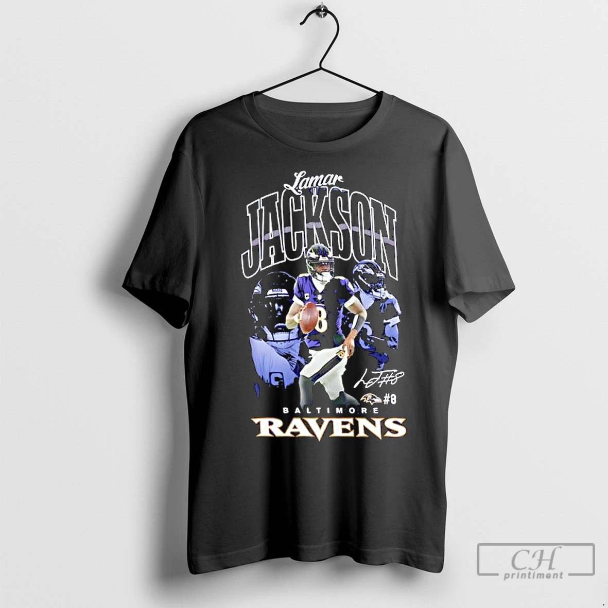 Premium Baltimore Ravens Lamar Jackson Signature Unisex