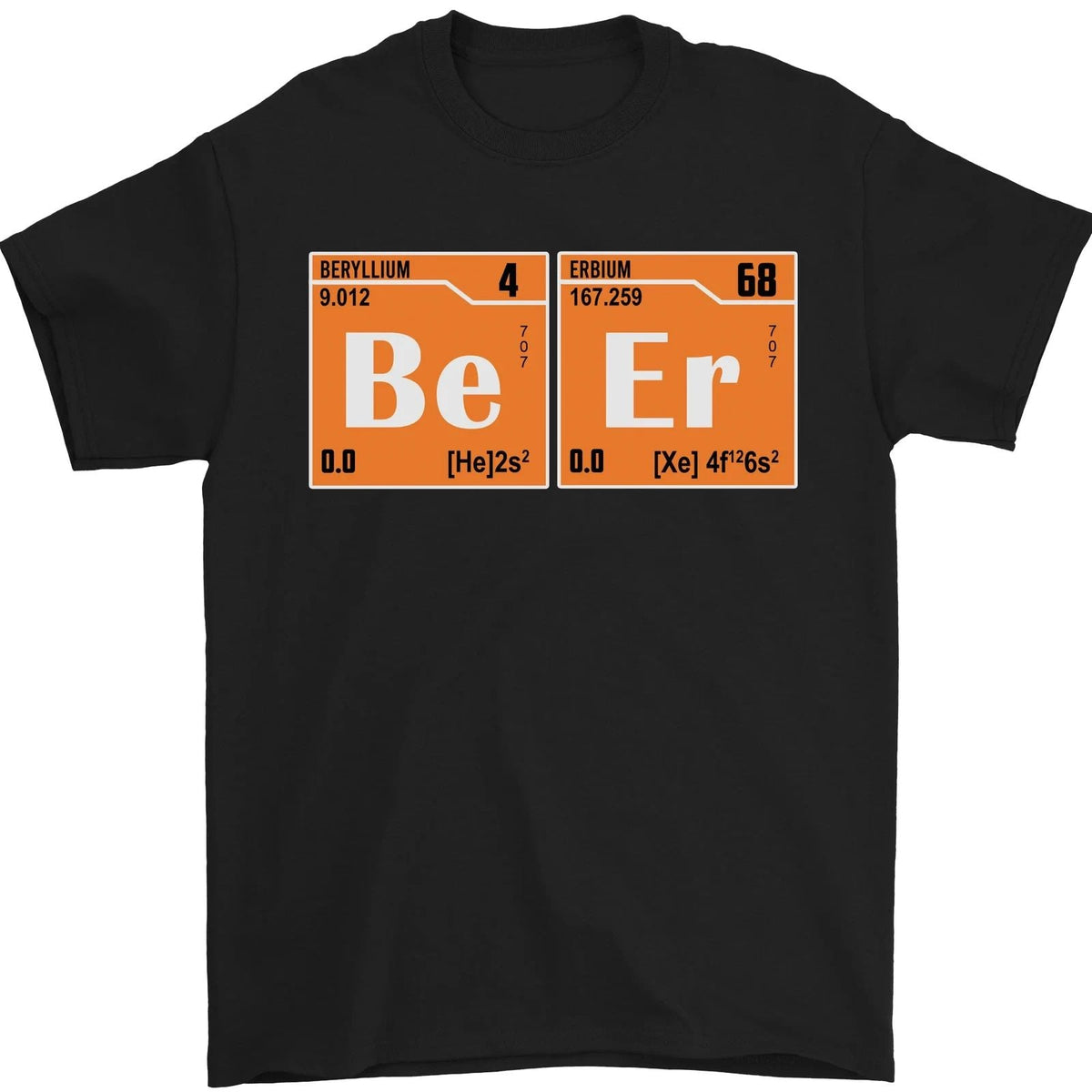 Beer Periodic Table Chemistry Geek Funny Mens 100% Cotton Unisex
