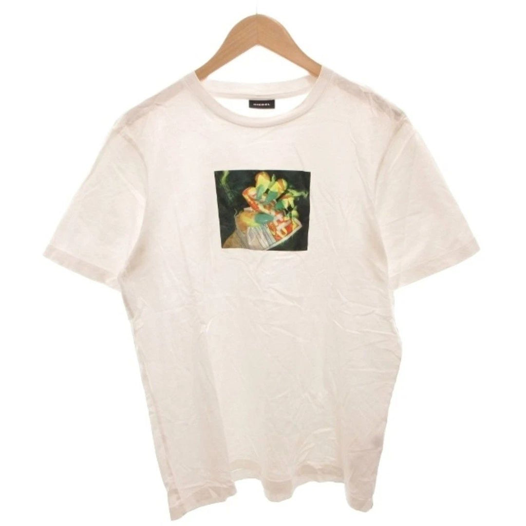 Diesel Photo Print Logo Short Sleeve M White Japan Unisex