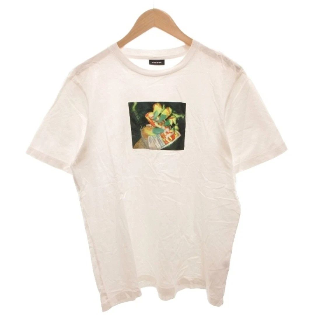 Diesel Photo Print Logo Short Sleeve M White Japan Unisex