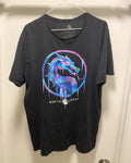 Mortal Kombat Movie Mens Black Sz XL Sub Zero Film Logo Dragon Game Unisex
