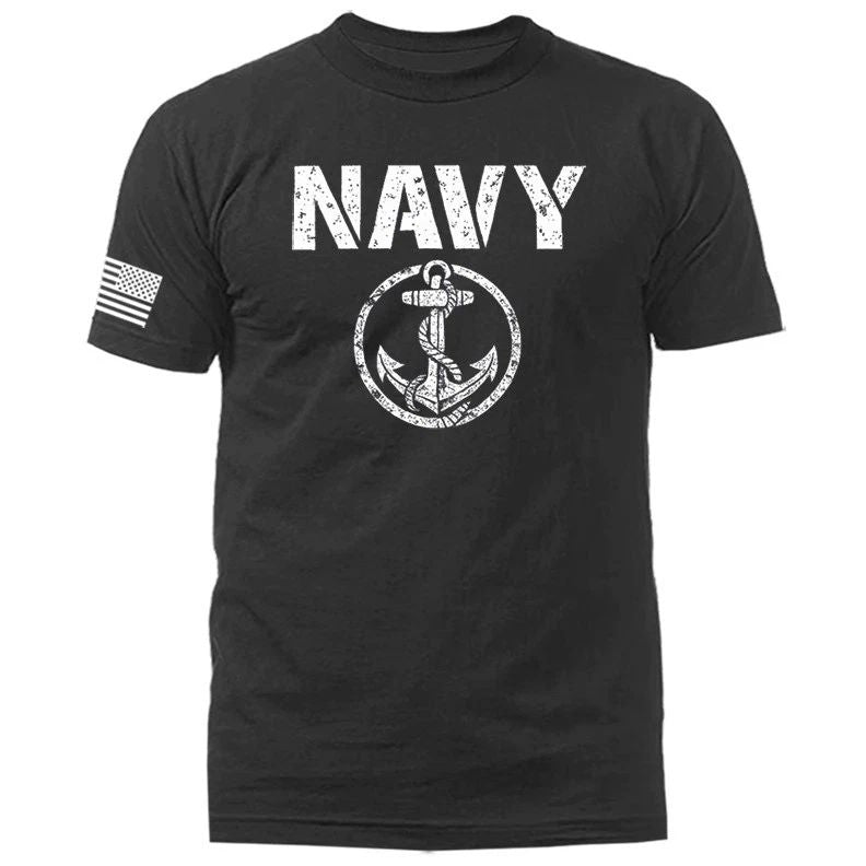 Navy Military Patriotic US Flag Veteran Graphic Unisex