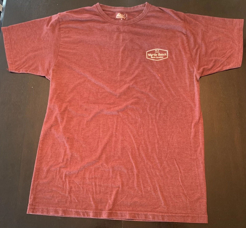 Men’s Mahi Surf Co. Men's Myrtle Beach SC Maroon/Purp Medium Unisex
