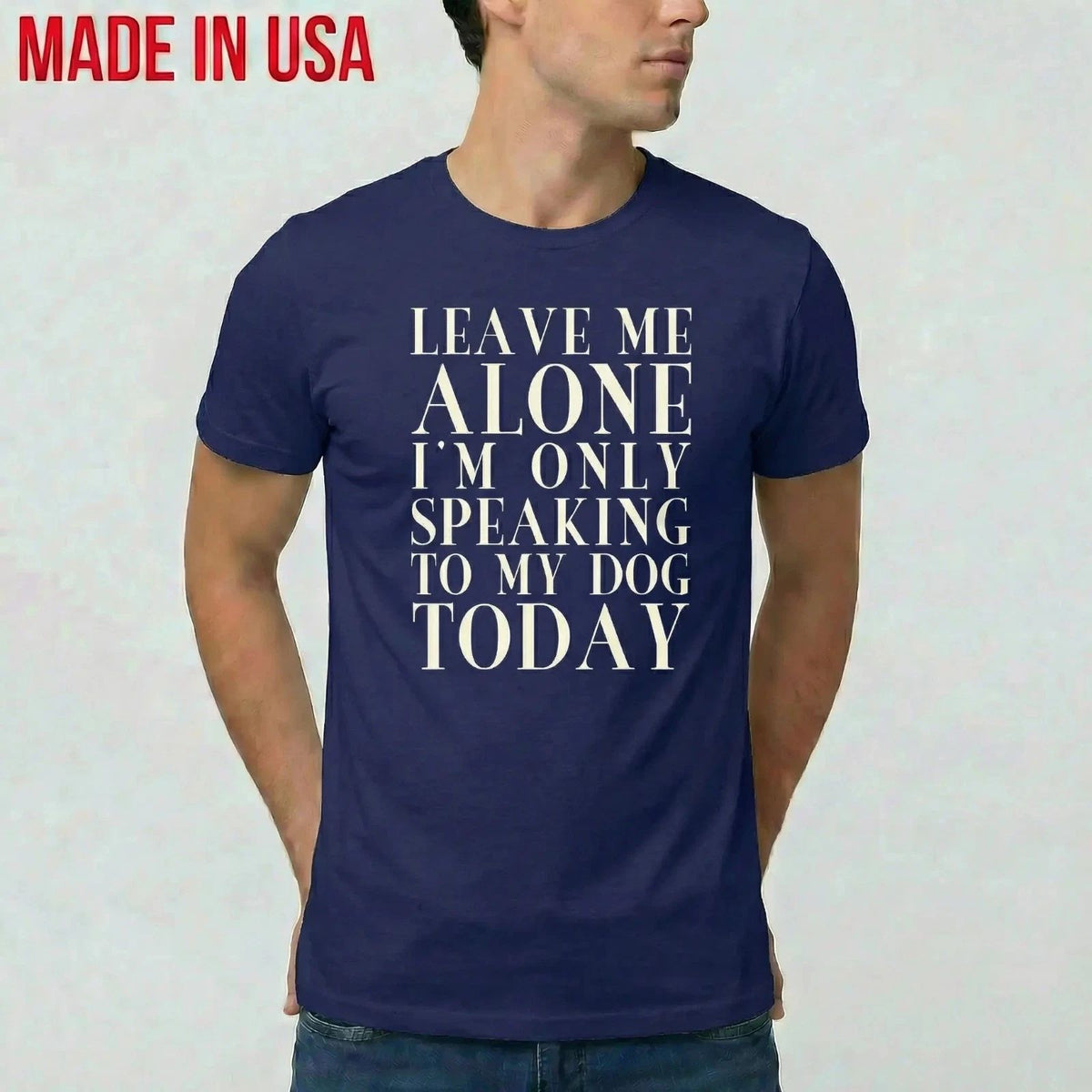 New Dog Lovers T - Navy Made in USA S-2XL Unisex