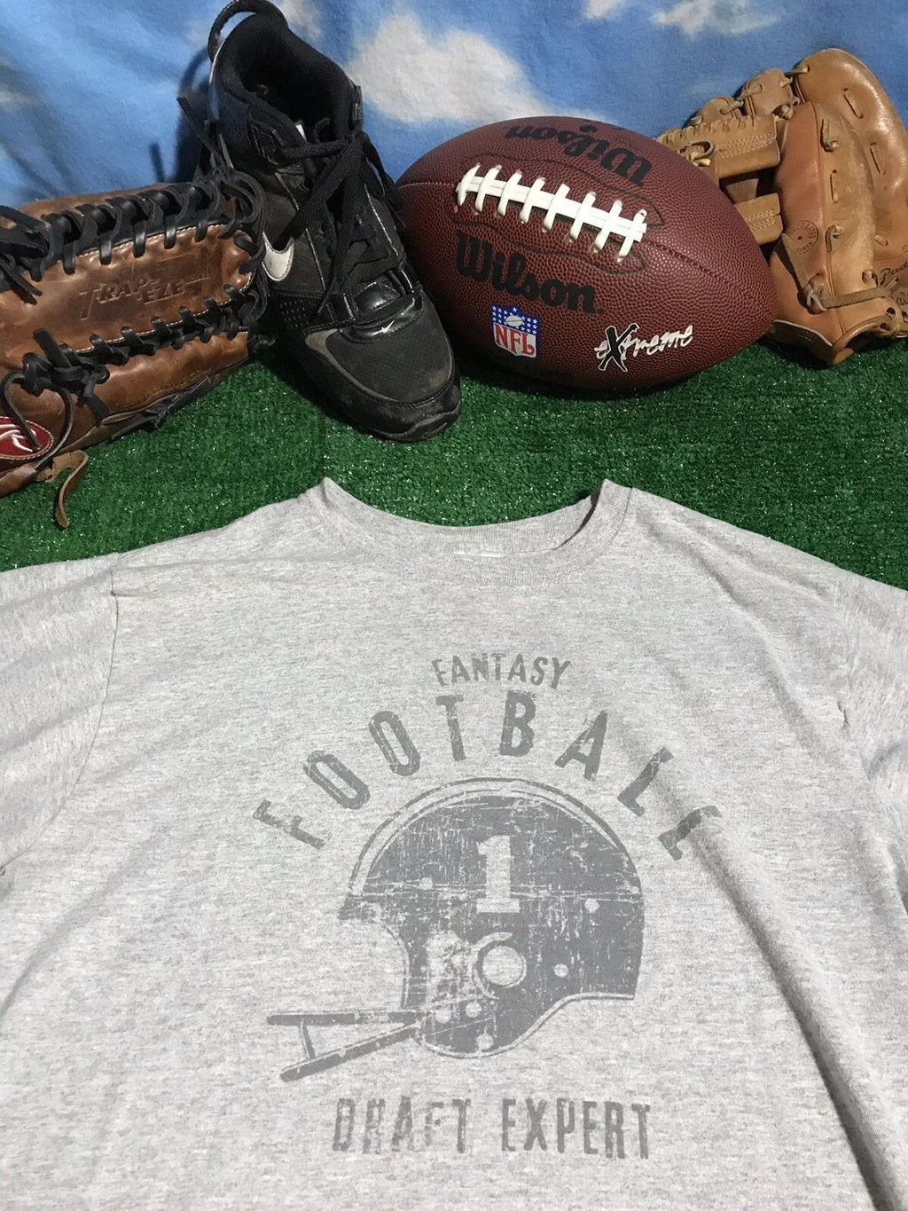 Fantasy football draft experts Grey Adult small Shirt c21 Unisex