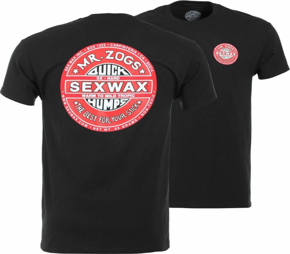 SexWax T Black Shirt Surf sex wax Mens Skim Wake Body T's FreeShip Unisex