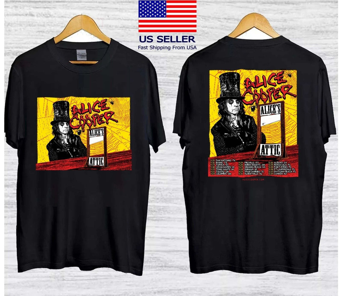 Alice Cooper Alice’s Attic 2026 Tour Date Multicolor , FAST SHIP Unisex