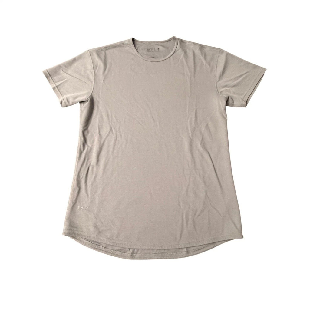 BYLT Mens Premium Basics Crew Neck Short Sleeve T Shirt Gray Size M Unisex