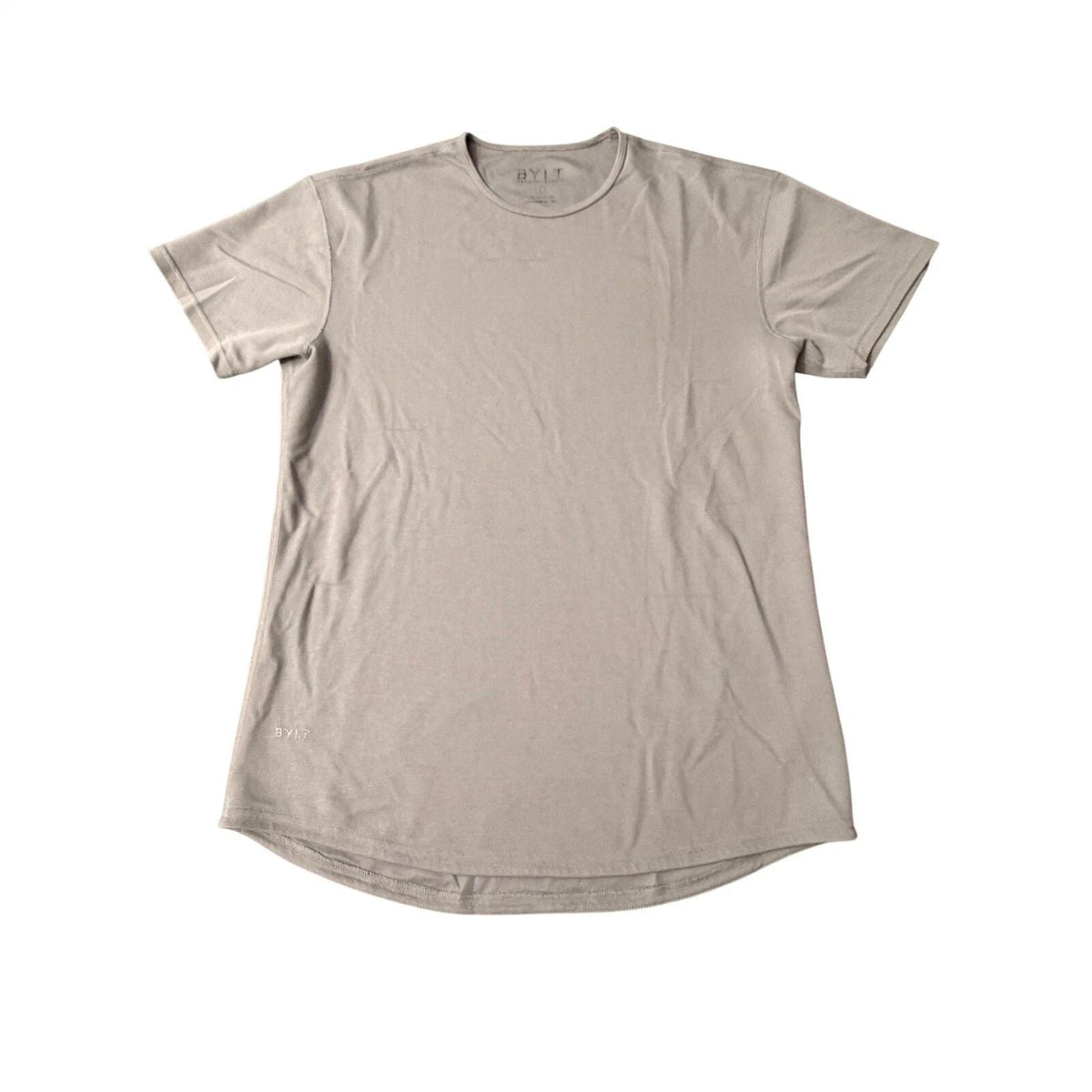 BYLT Mens Premium Basics Crew Neck Short Sleeve T Shirt Gray Size M Unisex
