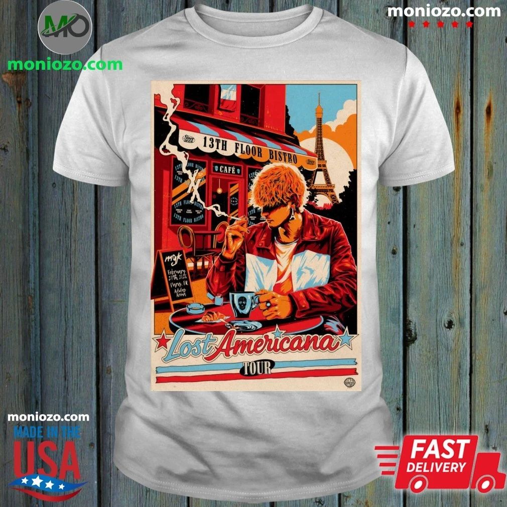 Machine Gun Kelly Paris Lost Americana Tour 2 27 2026 Poster Shirt Unisex