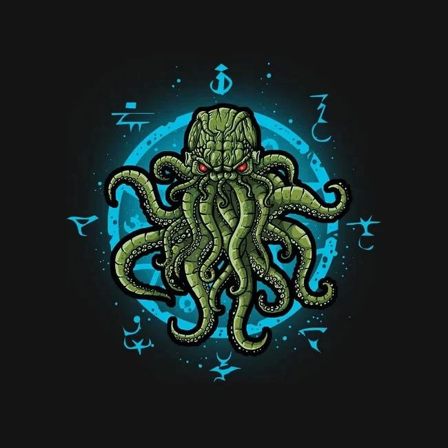 H P Lovecraft Cosmic Symbology CALL OF CTHULHU Horror Artwork TEEFURY Unisex
