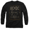 ACDC Rock Label Mens Long Sleeve , Black Unisex