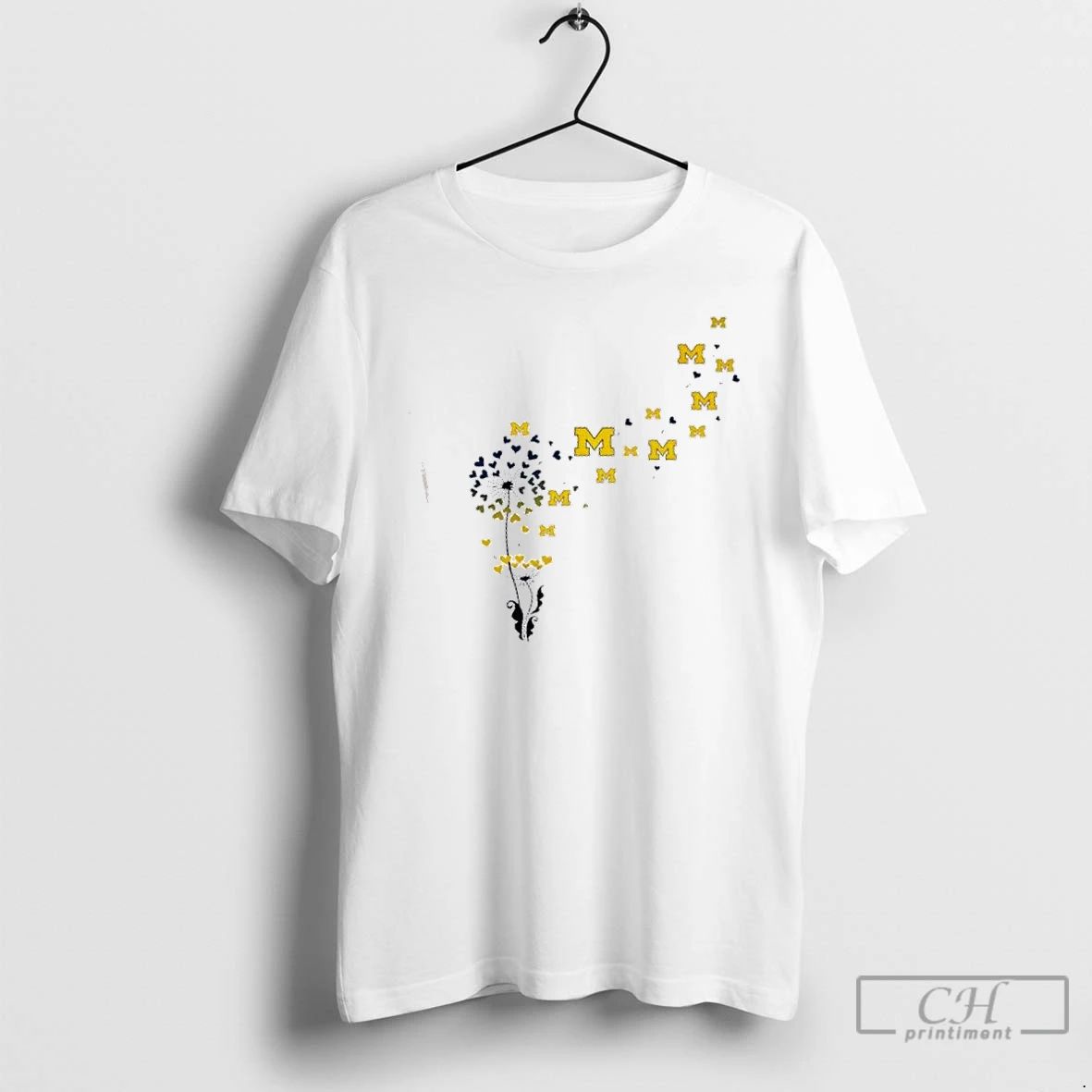 Classic Dandelion Flower Michigan Wolverines Football Logo T Shirts Unisex