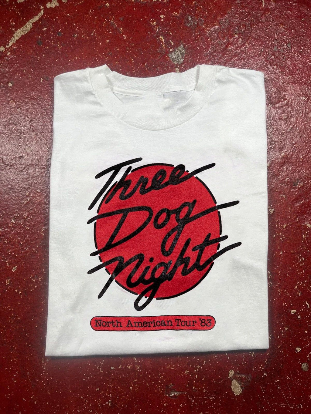 1983 Three Dog Night Tour Gift For Fan Cotton white cool design shirt Unisex