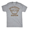 Mens Funny T Shirts Intolerant Gluten Sarcastic Food Graphic Novelty Tee for Men Unisex