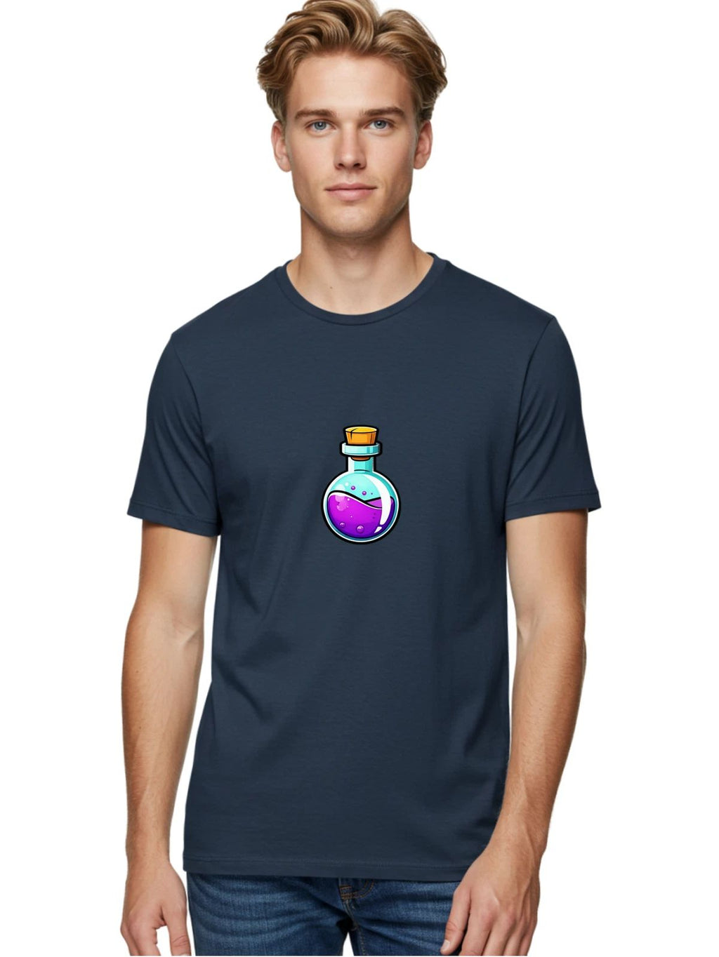 Potion-Bottle-7 Mens Graphic Tee, 100% Cotton, Casual Summer Wear Unisex