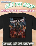 THEY LIVE POSTER - Custom Shirt 80s Sci Fi Action Movie - Free Shipping Unisex