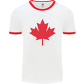 Canadian Flag Canada Maple Leaf Mens Ringer Unisex